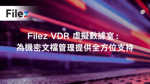 Filez VDR 虛擬數據室：為機密文檔管理提供全方位支持