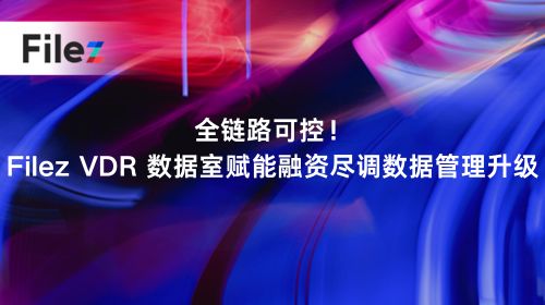 全链路可控！Filez VDR 数据室赋能融资尽调数据管理升级