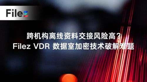 跨机构离线资料交接风险高？Filez VDR 数据室加密技术破解难题