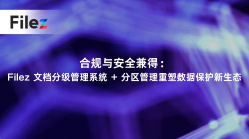 合规与安全兼得：Filez 文档分级管理系统 + 分区管理重塑数据保护新生态